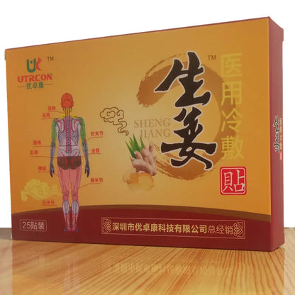 Heat moxibustion navel cervical spine warm body heating stick knee ginger paste fever warm joint joint cold stickers genuine El Pazar