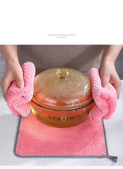 Kitchen Non-stick Oil Thickened Absorbent Rag Dish Towel El Pazar