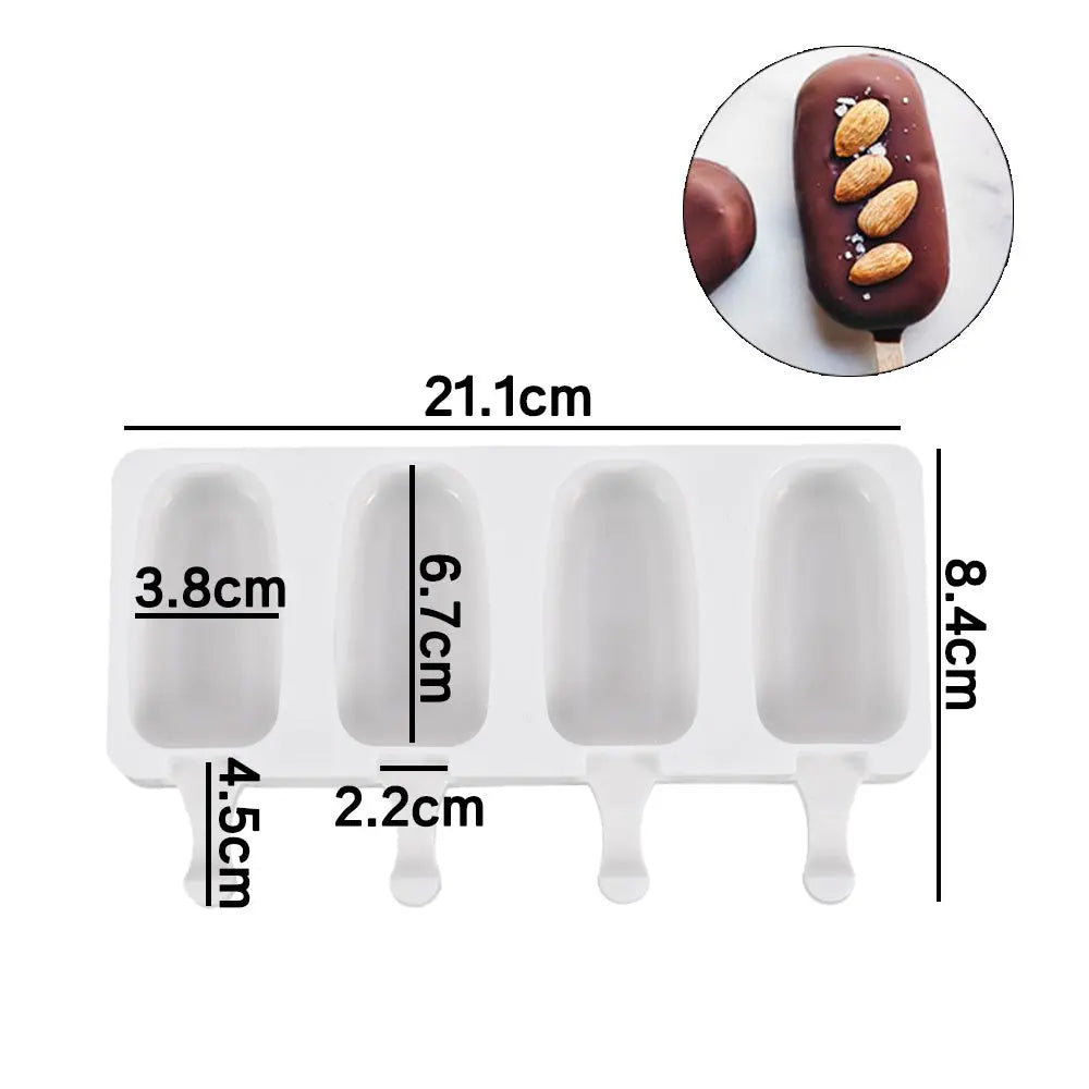 Silicone Ice Cream Mold 4 With Popsicle Ice Cream Mold Diy Hot Selling Home Kitchen El Pazar