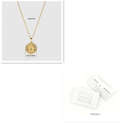 Stainless Steel Compass Compass Hip Hop Pendant Necklace El Pazar