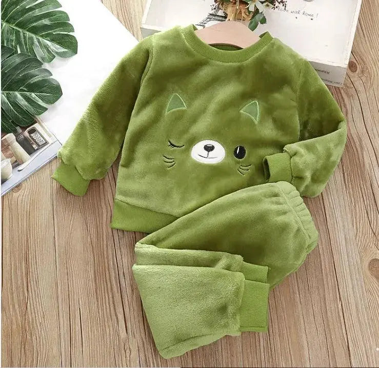Two-Piece Pajamas for Babies & Kids – Soft & Cozy Sleepwear, High Quality Top Blouse and Pants El Pazar