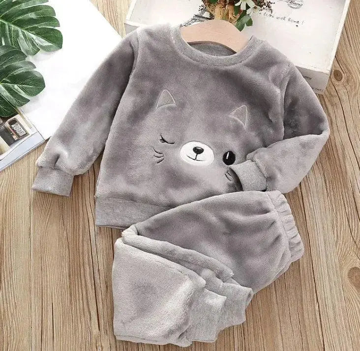 Two-Piece Pajamas for Babies & Kids – Soft & Cozy Sleepwear, High Quality Top Blouse and Pants El Pazar