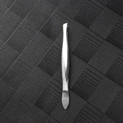 Unembroidered Steel Eyebrow Clip Tweezers Pluck Pliers El Pazar