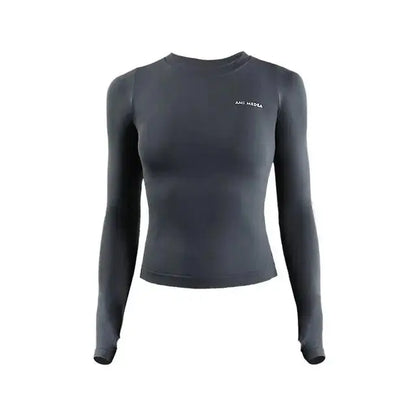 Women's Long Sleeve Top Yoga Shirts, Slim, Circle Neck El Pazar