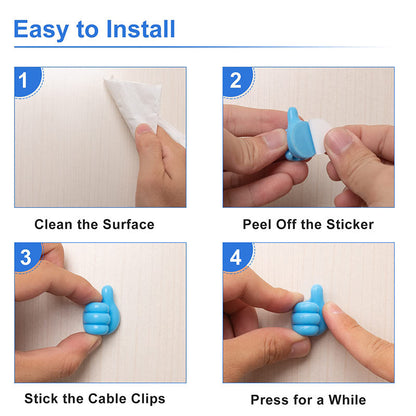 Multifunctional Clip Holder Thumb Hooks Wire Organizer Wall Hooks Hanger Strong Wall Storage Holder For Kitchen Bathroom El Pazar