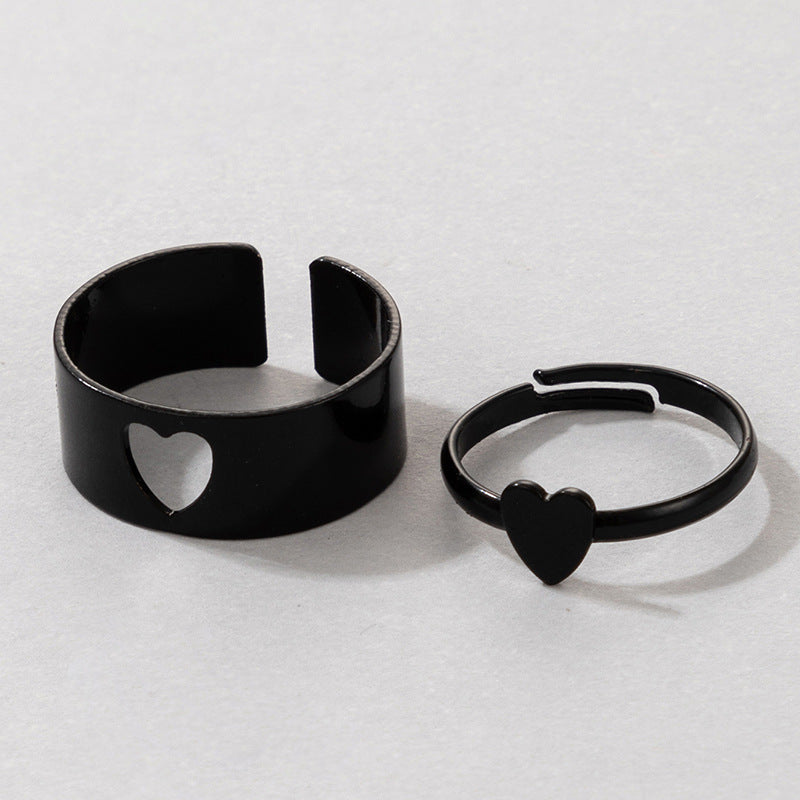 Butterfly Ring Set Creative Hollow Ins Personality Punk Style Couple Ring Pair Ring El Pazar