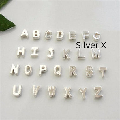 Peach Heart Shaped Letter Necklace Clavicle Chain Necklace El Pazar