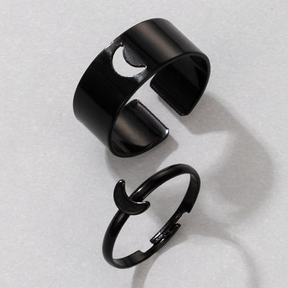 Butterfly Ring Set Creative Hollow Ins Personality Punk Style Couple Ring Pair Ring El Pazar