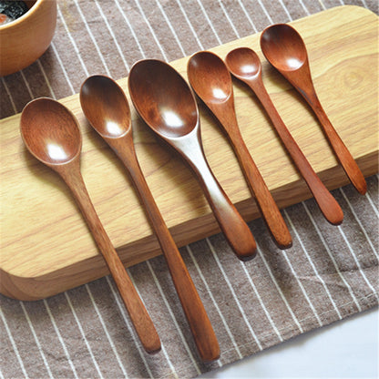 Small Customized Lettering Japanese Children Wooden Soup Spoon El Pazar