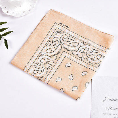 55 cm Polyester Turban Cashew Square Scarf El Pazar